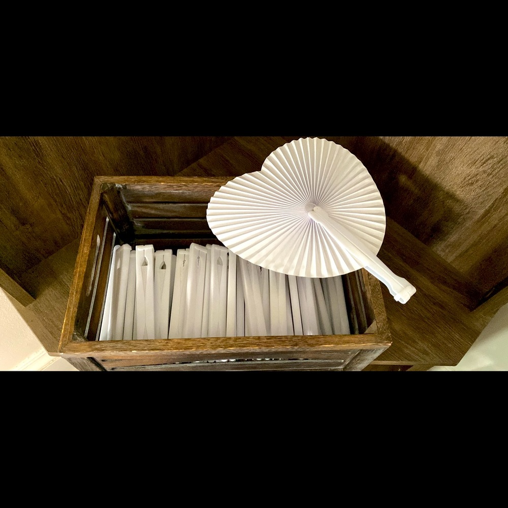 60 heart shaped fans